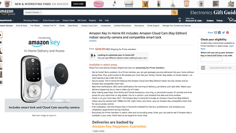 Amazon Key In-Home Kit Product Page